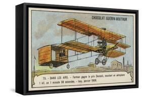 Farman Winning the Grand Prix D'Aviation, Issy, France, January 1908-null-Framed Stretched Canvas