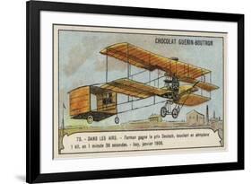 Farman Winning the Grand Prix D'Aviation, Issy, France, January 1908-null-Framed Giclee Print