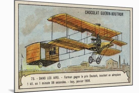 Farman Winning the Grand Prix D'Aviation, Issy, France, January 1908-null-Mounted Giclee Print