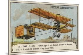 Farman Winning the Grand Prix D'Aviation, Issy, France, January 1908-null-Mounted Giclee Print