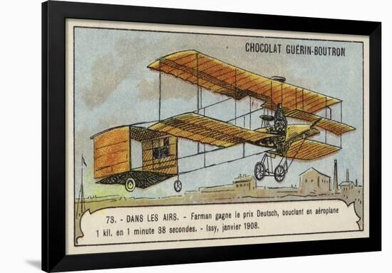 Farman Winning the Grand Prix D'Aviation, Issy, France, January 1908-null-Framed Giclee Print