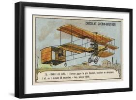 Farman Winning the Grand Prix D'Aviation, Issy, France, January 1908-null-Framed Giclee Print