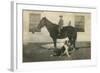 Farmboy with Cat on Horse and Dog-null-Framed Art Print