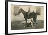 Farmboy with Cat on Horse and Dog-null-Framed Art Print