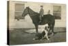 Farmboy with Cat on Horse and Dog-null-Stretched Canvas