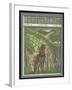 Farmer and His Horse Plough One of a Patchwork of Fields-null-Framed Art Print