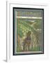 Farmer and His Horse Plough One of a Patchwork of Fields-null-Framed Art Print