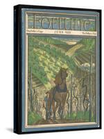 Farmer and His Horse Plough One of a Patchwork of Fields-null-Stretched Canvas