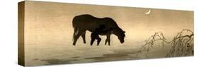 Farmer and Horse in the Water-Koson Ohara-Stretched Canvas