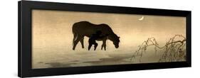 Farmer and Horse in the Water-Koson Ohara-Framed Giclee Print