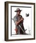 "Farmer and the Bird" or "Harvest Time", August 18,1923-Norman Rockwell-Framed Premium Giclee Print