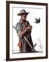 "Farmer and the Bird" or "Harvest Time", August 18,1923-Norman Rockwell-Framed Giclee Print