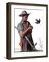 "Farmer and the Bird" or "Harvest Time", August 18,1923-Norman Rockwell-Framed Giclee Print