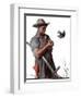 "Farmer and the Bird" or "Harvest Time", August 18,1923-Norman Rockwell-Framed Giclee Print
