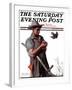 "Farmer and the Bird" or "Harvest Time" Saturday Evening Post Cover, August 18,1923-Norman Rockwell-Framed Giclee Print