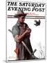 "Farmer and the Bird" or "Harvest Time" Saturday Evening Post Cover, August 18,1923-Norman Rockwell-Mounted Giclee Print