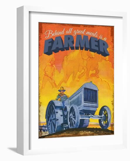 Farmer at Work-null-Framed Giclee Print