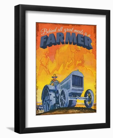 Farmer at Work-null-Framed Premium Giclee Print