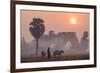 Farmer Bringing His Cows in the Fields, Kompong Thom (Kampong Thom), Kompong Thom Province-Nathalie Cuvelier-Framed Photographic Print