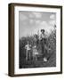 Farmer Carl Snider Standing with Family in Front of Cornfield-null-Framed Photographic Print