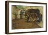 Farmer Charging a Cart in a Yard-Francesco Netti-Framed Giclee Print