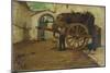 Farmer Charging a Cart in a Yard-Francesco Netti-Mounted Giclee Print