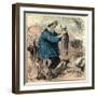 Farmer Child 19th Century Chicken Spade Country Side France-null-Framed Giclee Print