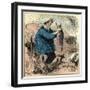 Farmer Child 19th Century Chicken Spade Country Side France-null-Framed Giclee Print