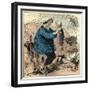 Farmer Child 19th Century Chicken Spade Country Side France-null-Framed Giclee Print