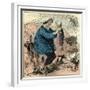 Farmer Child 19th Century Chicken Spade Country Side France-null-Framed Giclee Print