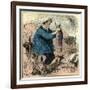 Farmer Child 19th Century Chicken Spade Country Side France-null-Framed Giclee Print