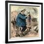 Farmer Child 19th Century Chicken Spade Country Side France-null-Framed Giclee Print