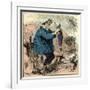 Farmer Child 19th Century Chicken Spade Country Side France-null-Framed Giclee Print