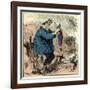 Farmer Child 19th Century Chicken Spade Country Side France-null-Framed Giclee Print