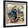 Farmer Child 19th Century Chicken Spade Country Side France-null-Framed Giclee Print