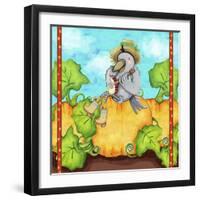 Farmer Crow Pumpkin Patch-Valarie Wade-Framed Giclee Print