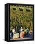 Farmer Driving a Tractor in Lujan De Cuyo, Mendoza Region, Argentina, South America-Yadid Levy-Framed Stretched Canvas