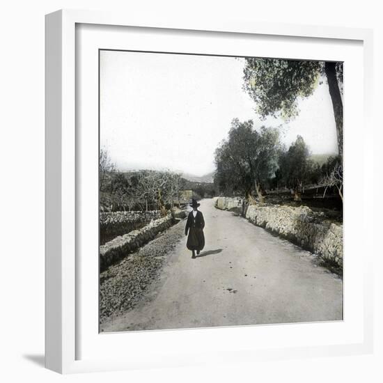 Farmer from the Region of Pollensa (Island of Majorca, Balearics, Spain), Circa 1895-Leon, Levy et Fils-Framed Photographic Print