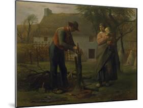 Farmer Grafting a Tree (Le Greffeur)-Jean-François Millet-Mounted Giclee Print