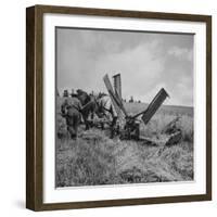 Farmer Harvesting Oats-John Phillips-Framed Photographic Print