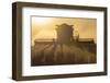 Farmer Harvesting Soybeans at Sunset, Marion County, Illinois-Richard and Susan Day-Framed Photographic Print