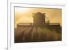 Farmer Harvesting Soybeans at Sunset, Marion County, Illinois-Richard and Susan Day-Framed Photographic Print