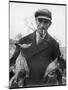 Farmer Holding His New Born Lambs in the Cotswolds-Henry Grant-Mounted Photographic Print