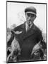 Farmer Holding His New Born Lambs in the Cotswolds-Henry Grant-Mounted Photographic Print