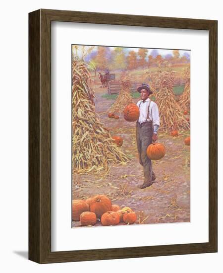 Farmer in Autumn 1906-Arthur Burdett Frost-Framed Art Print