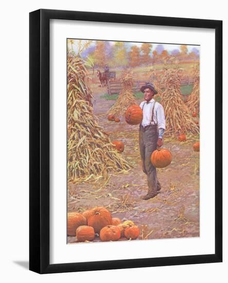 Farmer in Autumn 1906-Arthur Burdett Frost-Framed Art Print