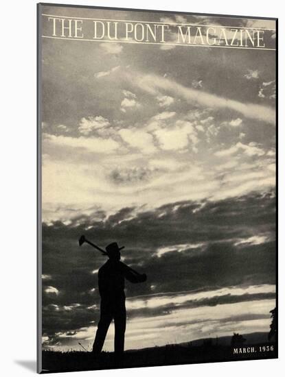 Farmer in Field, Front Cover of the 'Dupont Magazine', March 1936-American School-Mounted Giclee Print