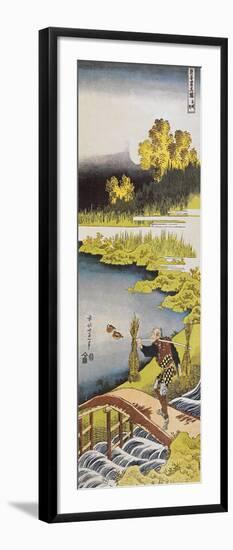 Farmer Near Pond-null-Framed Premium Giclee Print