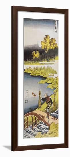 Farmer Near Pond-null-Framed Giclee Print