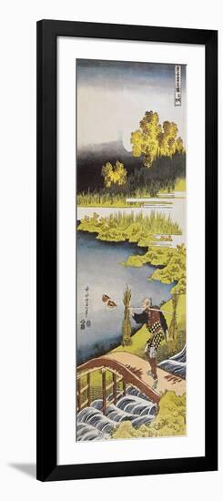 Farmer Near Pond-null-Framed Giclee Print